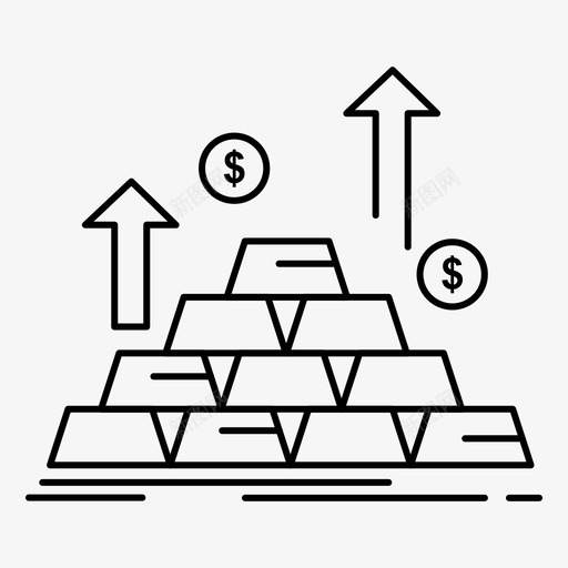 黄金现金硬币图标svg_新图网 https://ixintu.com 增长 现金 硬币 网页界面2月收集 货币 金条 黄金