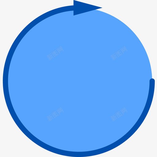 圆形箭头基本16蓝色图标svg_新图网 https://ixintu.com 圆形 基本 箭头 蓝色