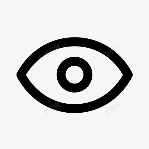 眼睛显示看见图标svg_新图网 https://ixintu.com 六点 可见 圆形 手表 显示 看见 眼睛