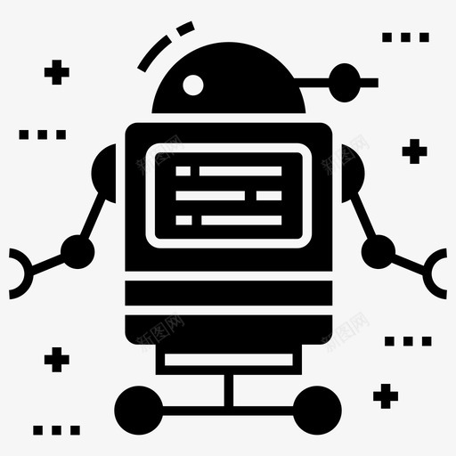 机器人安卓人工智能图标svg_新图网 https://ixintu.com 人工智能 人形 仿生人 太空和银河系雕文图标包 安卓 机器人