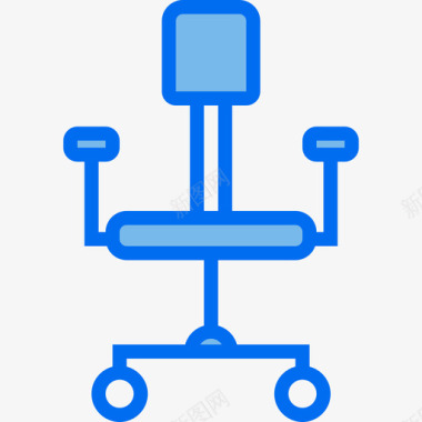 办公椅商务元素2蓝色图标图标