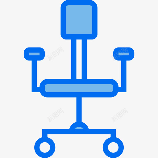 办公椅商务元素2蓝色图标svg_新图网 https://ixintu.com 办公椅 商务元素2 蓝色