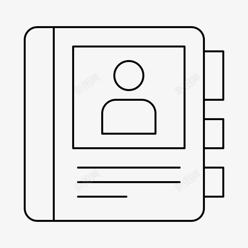 电话书籍联系簿图标svg_新图网 https://ixintu.com 2月 v3 书籍 信息 收集 日记 电话 界面 网络 联系