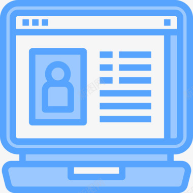 用户笔记本电脑浏览器5蓝色图标图标