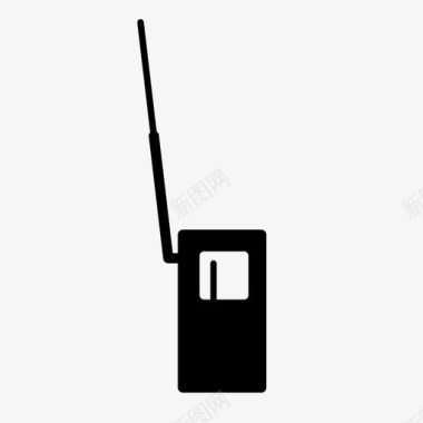 便携式收音机天线广播图标图标