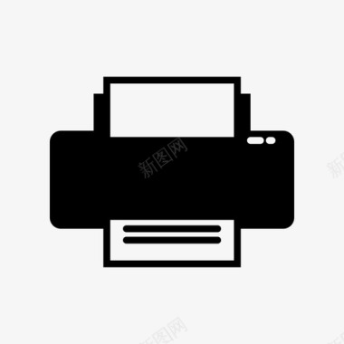 打印机文档打印输出图标图标