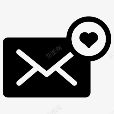 情人节电子邮件信件图标图标