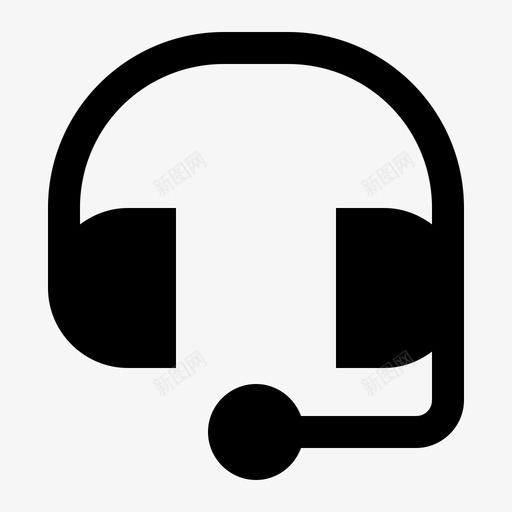 耳机支持网络通信标志符号图标svg_新图网 https://ixintu.com 支持 网络通信标志符号 耳机
