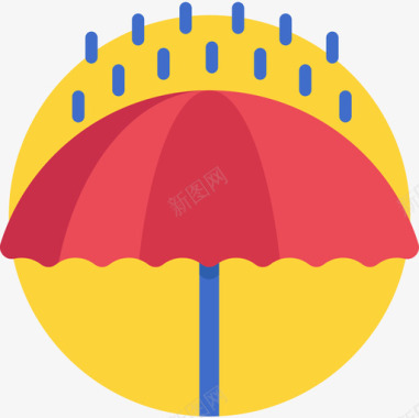 雨伞天气198平坦图标图标