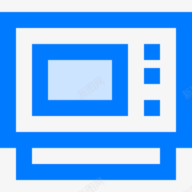 电视电视3蓝色图标图标