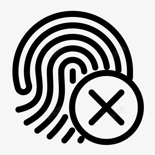 不匹配指纹指纹身份图标svg_新图网 https://ixintu.com 不匹配指纹 保护 安全 指纹 身份 隐私