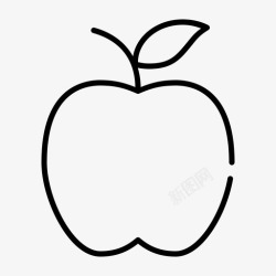 苹果缺口苹果食品新鲜图标高清图片