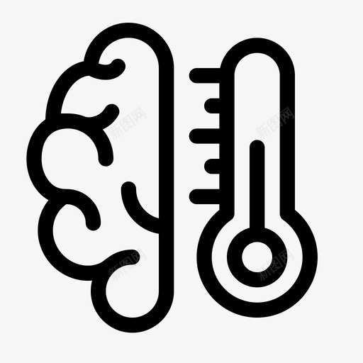 智能温度控制设备图标svg_新图网 https://ixintu.com 加热 思维 控制 智能 温度 设备