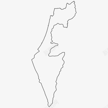以色列边界国家图标图标