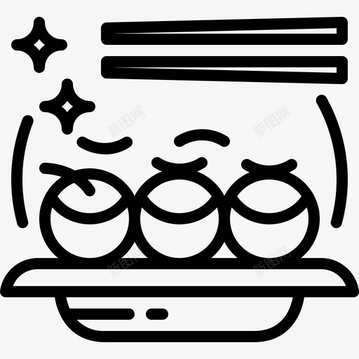 takoyaki美味食物图标svg_新图网 https://ixintu.com takoyaki 传统 日本 美味 食物