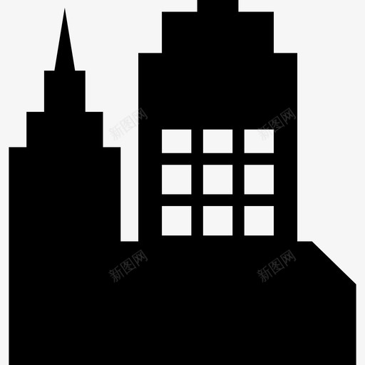 城市建筑商务办公室图标svg_新图网 https://ixintu.com 商务办公室 城市 城市景观 建筑 摩天大楼