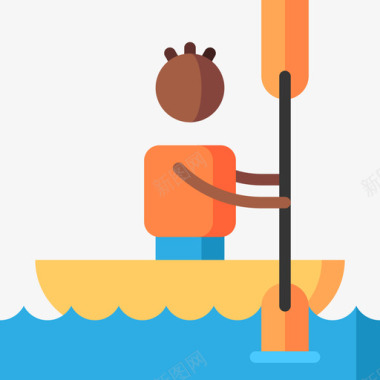 划独木舟探险27平底船图标图标