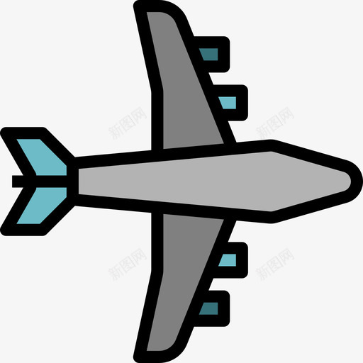 飞机运输63线颜色图标svg_新图网 https://ixintu.com 线颜色 运输63 飞机