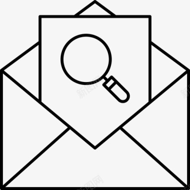 搜索收件箱信件图标图标