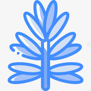 迷迭香纪念日蓝色图标图标