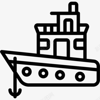 船运输117直线图标图标