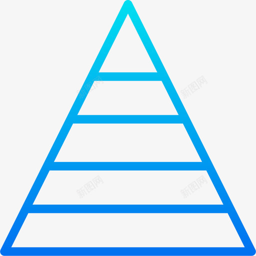 金字塔图图表6渐变图标svg_新图网 https://ixintu.com 图表 渐变 金字塔