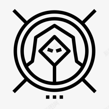 威胁反封锁图标图标