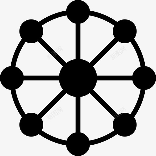 分子连接分享图标svg_新图网 https://ixintu.com 优化 分享 分子 填充 搜索引擎 社交 网络 连接
