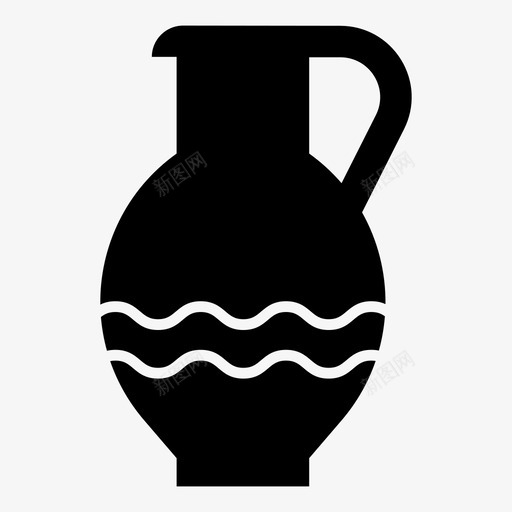 壶装饰瓷器图标svg_新图网 https://ixintu.com 壶 瓷器 花瓶 装饰 陶器