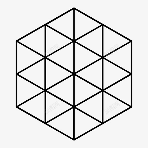 六边形立方体网格图标svg_新图网 https://ixintu.com 六角网格 六边形 格子 正方形 球体 立方体 网格