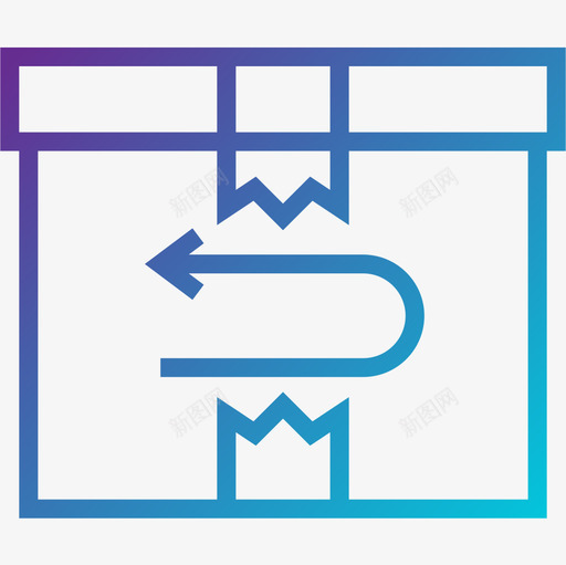 退货直线运输渐变图标svg_新图网 https://ixintu.com 渐变 直线 运输 退货