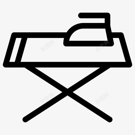 熨衣熨衣板清洁图标svg_新图网 https://ixintu.com 洗衣 清洁 熨衣 餐桌