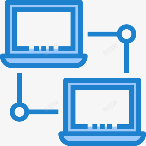 局域网网络和数据库22蓝色图标svg_新图网 https://ixintu.com 局域网 数据库 网络 蓝色