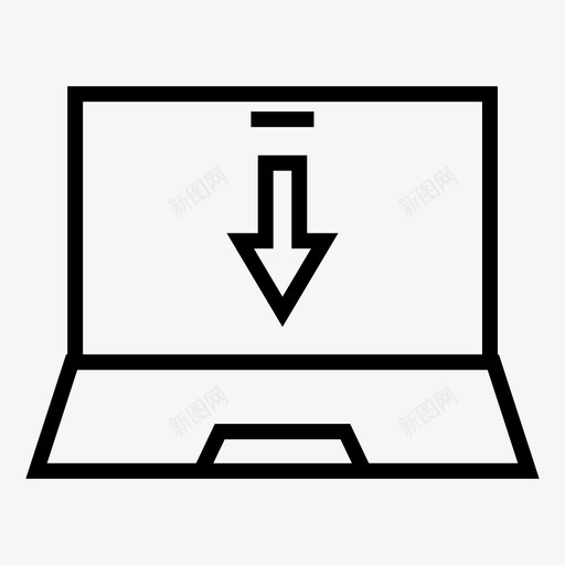 笔记本电脑保存图标svg_新图网 https://ixintu.com 下载 保存 技术 笔记本电脑 笔记本电脑下载图标