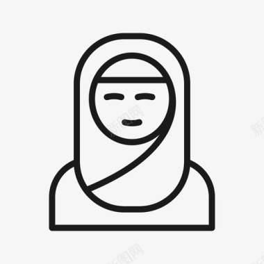 阿拉伯女人图标图标