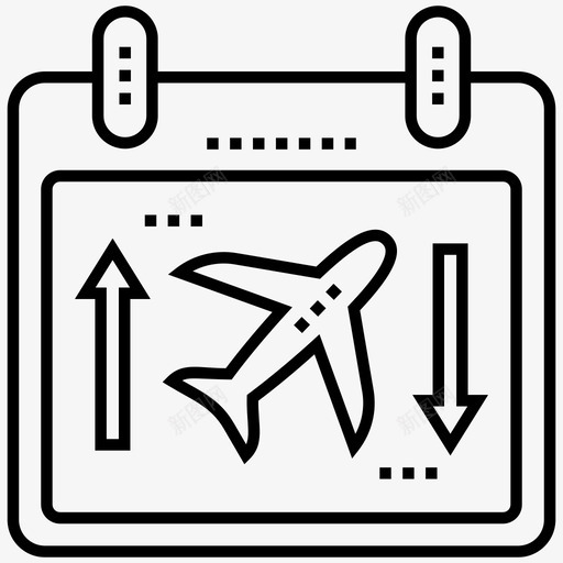 航班时刻表航班状态时刻表图标svg_新图网 https://ixintu.com 创意行程表 旅行计划 时刻表 航班时刻表 航班状态 航空运输线路图标包 行程表