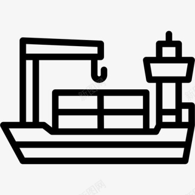 船舶九月物流直航图标图标