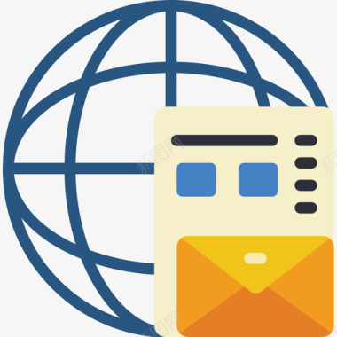 全球邮政服务3扁平图标图标