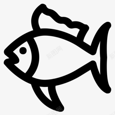 可爱的鱼动物图标图标