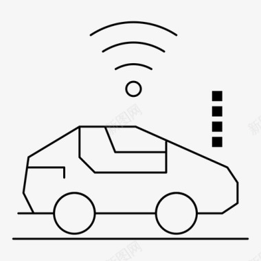自动车辆汽车信号图标图标