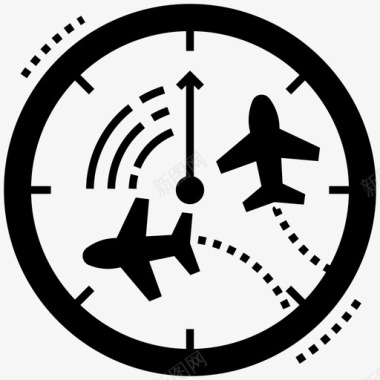 飞机雷达航空预警机图标图标