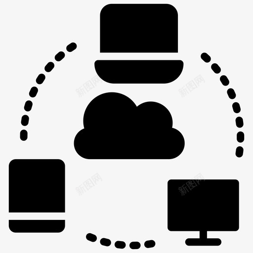 计算机连接云连接云技术图标svg_新图网 https://ixintu.com 云计算 共享 图标 局域网 技术 数据 计算机 连接