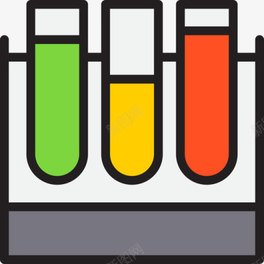 试管科学71线性颜色图标图标