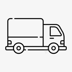 运输线路卡车交货运输图标高清图片