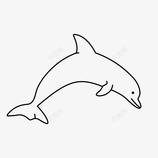 海豚动物海洋图标svg_新图网 https://ixintu.com 动物 海洋 海洋生物 海豚 热带