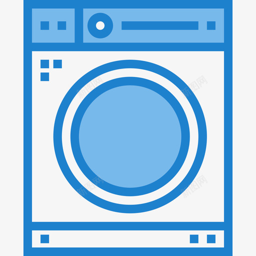 洗衣机家用设备5蓝色图标svg_新图网 https://ixintu.com 家用设备5 洗衣机 蓝色