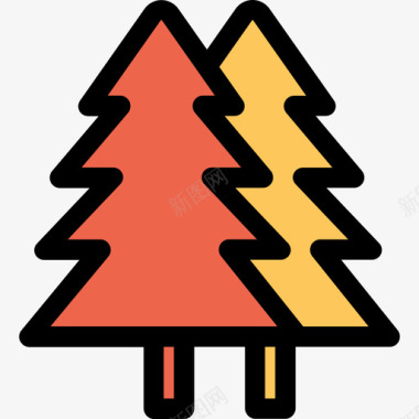 树野营63直线颜色橙色图标图标