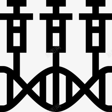 基因改造生物工程3线性图标图标