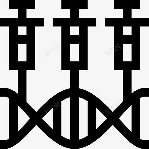 基因改造生物工程3线性图标svg_新图网 https://ixintu.com 基因改造 生物工程3 线性