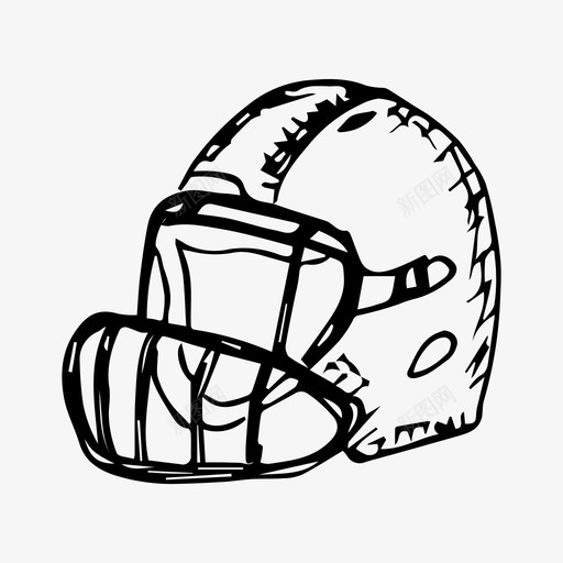 运动头盔美式足球足球头盔图标svg_新图网 https://ixintu.com 曲棍球 美式足球 足球头盔 运动头盔